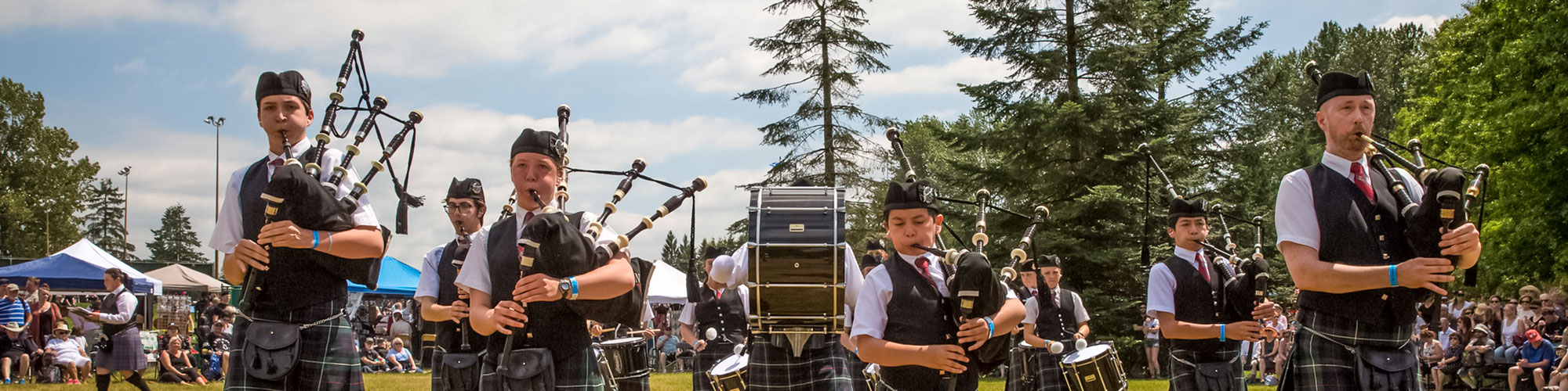 piping and drumming